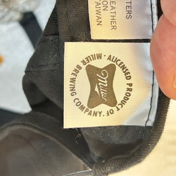 Miller Genuine Draft Snapback Hat Pigskin Suede Brim Logo Masters - Picture 9 of 10